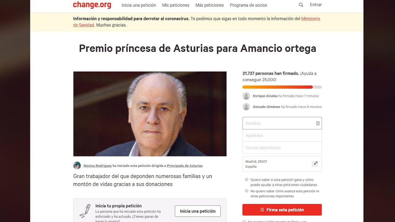 premios y reconocimientos de Amancio Ortega&nbsp;Hispamer Noticias