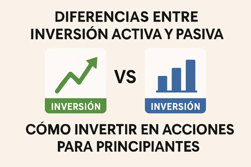 diferencias entre inversión activa y pasiva Cómo invertir en acciones para principiantes