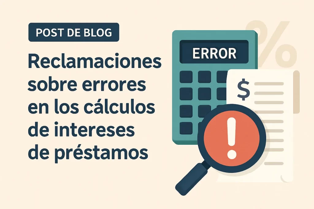 Reclamaciones sobre errores en los cálculos de intereses de préstamos