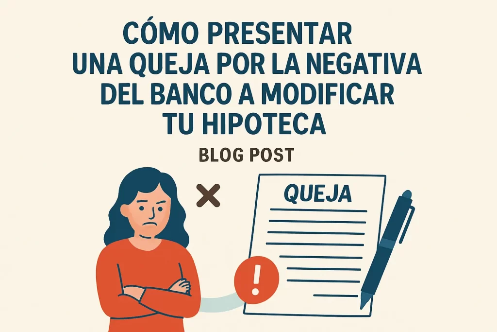 Cómo presentar una queja por la negativa del banco a modificar tu hipoteca