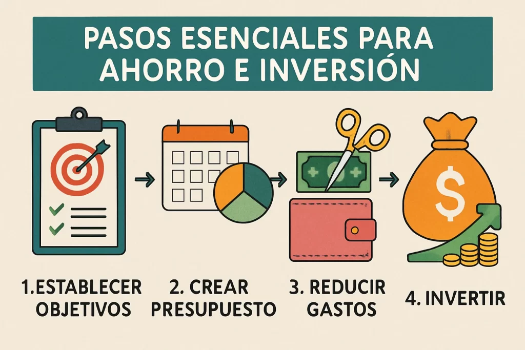 pasos esenciales para Ahorro e inversión