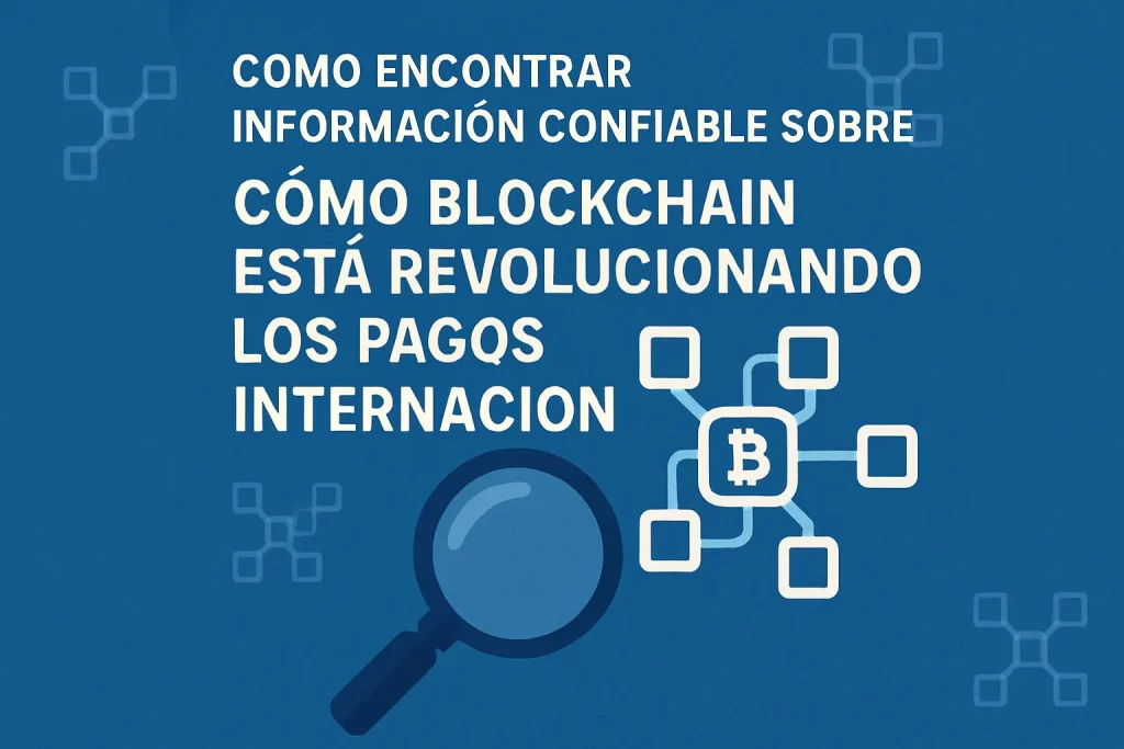 cómo encontrar información confiable sobre Cómo blockchain está revolucionando los pagos internacionales