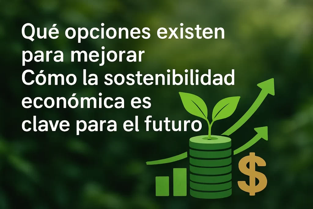 qué opciones existen para mejorar Cómo la sostenibilidad económica es clave para el futuro&nbsp;Hispamer Noticias