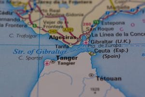 crisis migratoria ceuta - Hispamer Noticias Map excerpt of the Strait of Gibraltar showing Tangier, Ceuta (Spain), Algeciras, and Gibraltar (U.K.). Hispamer Noticias